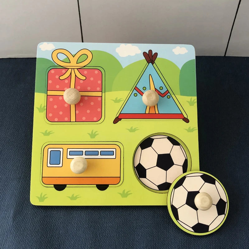 Houten 3D Puzzel voor Peuters 1-3 Jaar