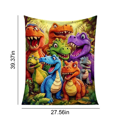 Flanellen Deken met Dinosaurusprint voor Kinderen en Woonkamer