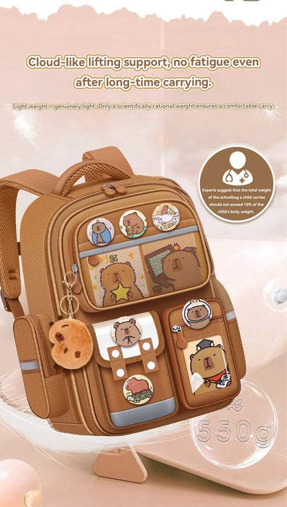 Capybara Schoolrugzak - Waterdicht met Ergonomische Schouderbanden