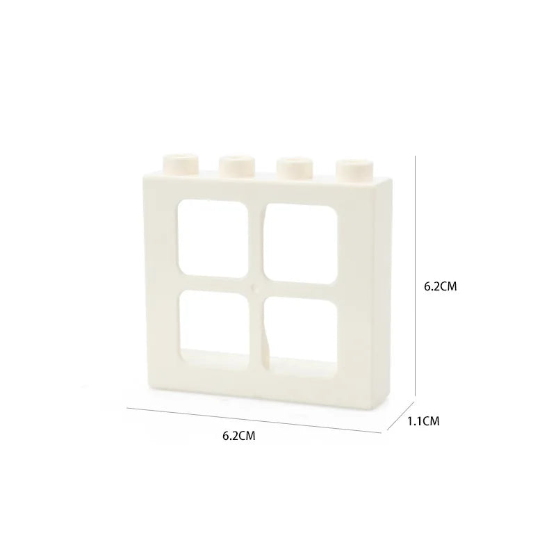 Ramen & deuren voor grote bouwstenen – Compatibel met Duplo®