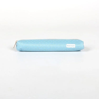 Canvas Etui met Streepjes en Stipjes in Snoepkleuren