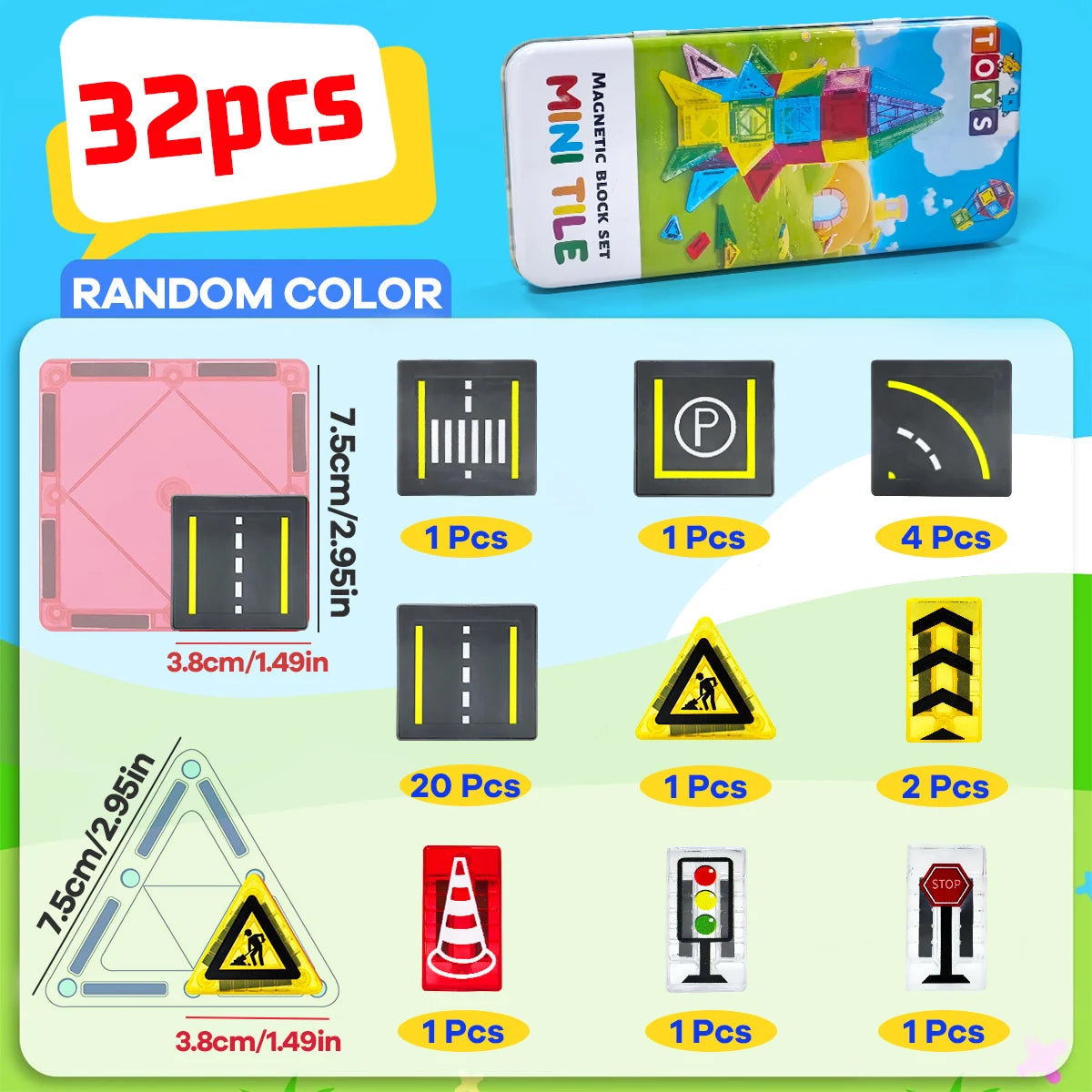 Magnetische wegen set voor bouwen