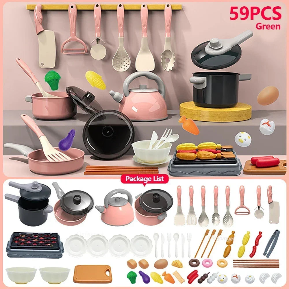 Speelkeuken Set met Accessoires, Pannen en Speeleten