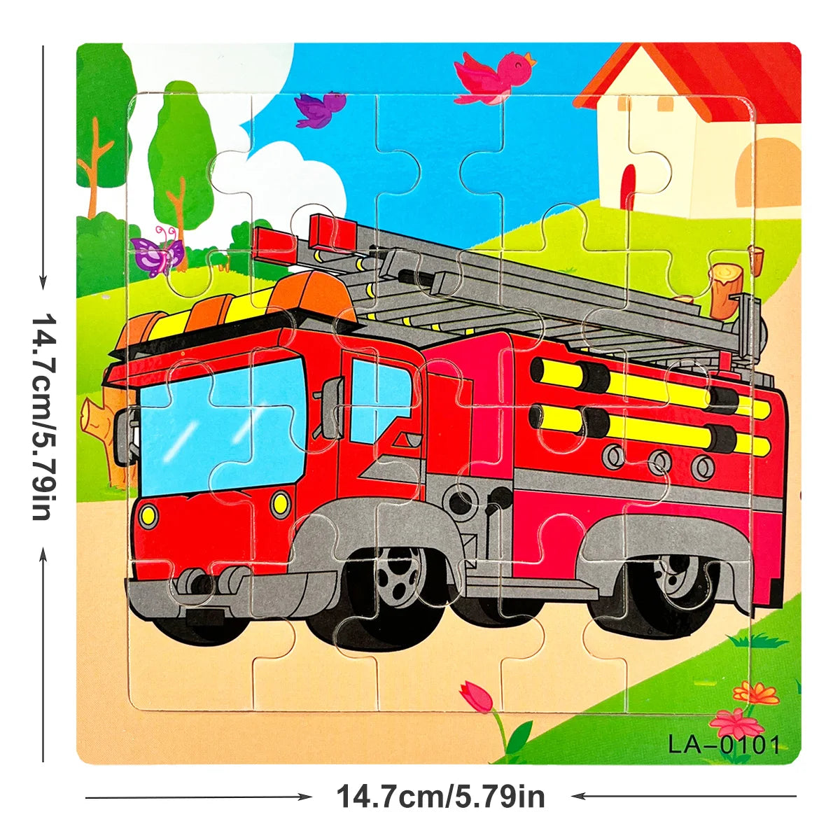 Houten Legpuzzel voor Kinderen - Dieren en Voertuigen