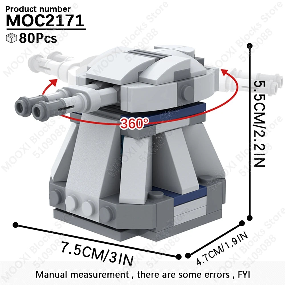 MOOXI Space Wars Bouwset: Voertuig & Tank Compatibel met LEGO®