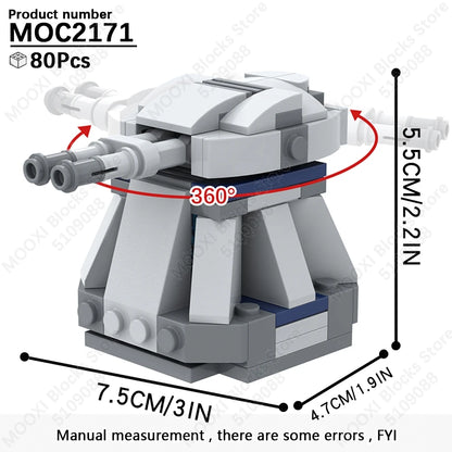 MOOXI Space Wars Bouwset: Voertuig & Tank Compatibel met LEGO®