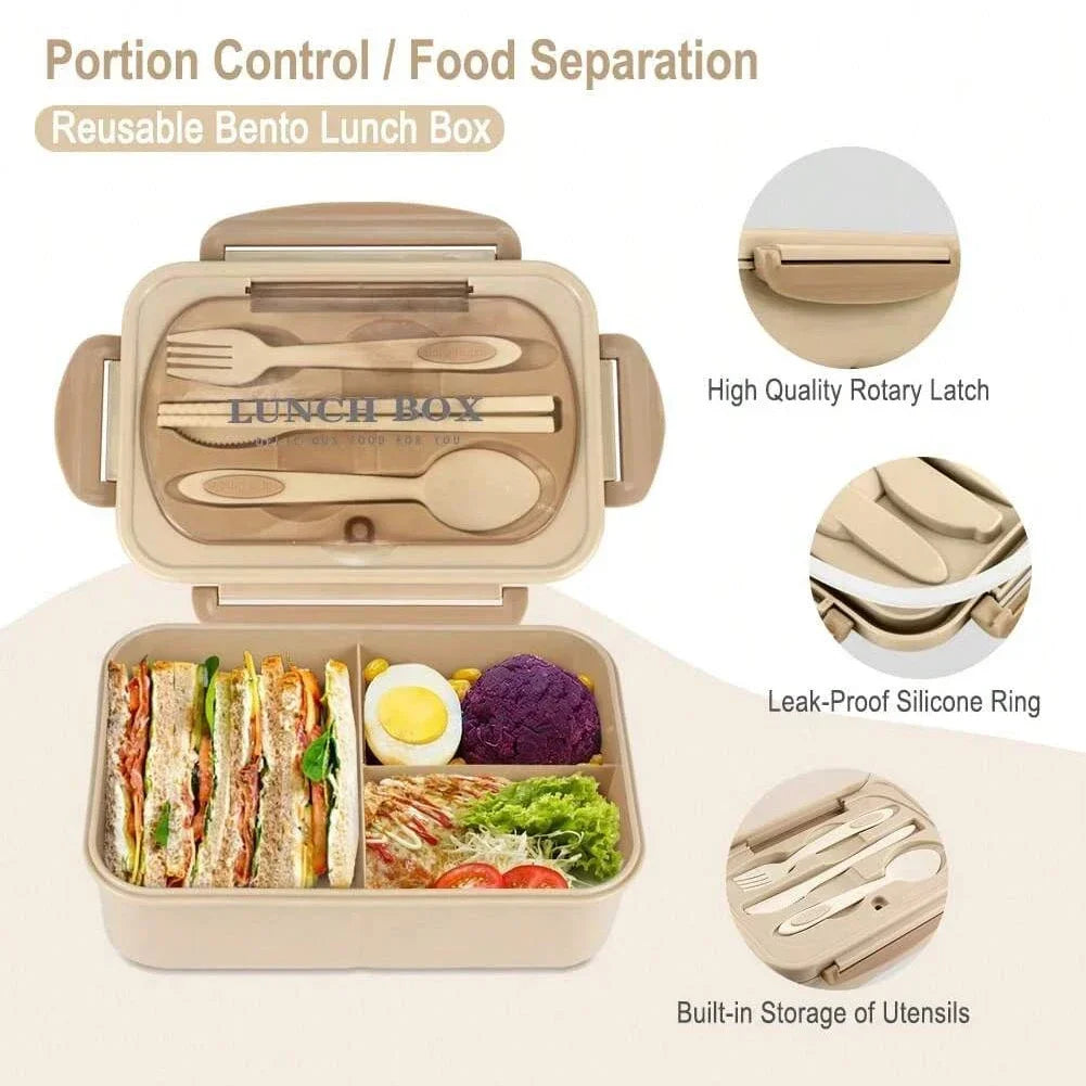 Bento Lunchbox voor Kinderen met 4 Vakken