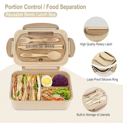 Bento Lunchbox voor Kinderen met 4 Vakken