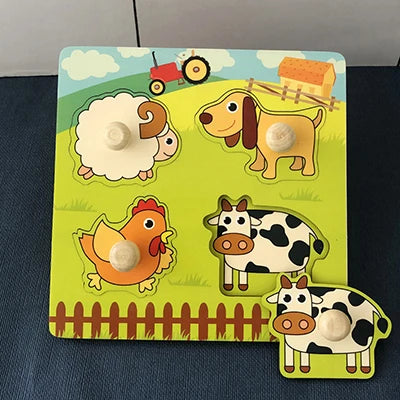 Houten 3D Puzzel voor Peuters 1-3 Jaar