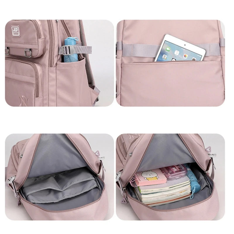 Roze Schooltas Rugzak voor Meisjes en Tieners