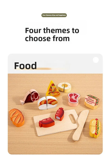 Houten Speelgoed Keukenset met Snijfruit en Groenten