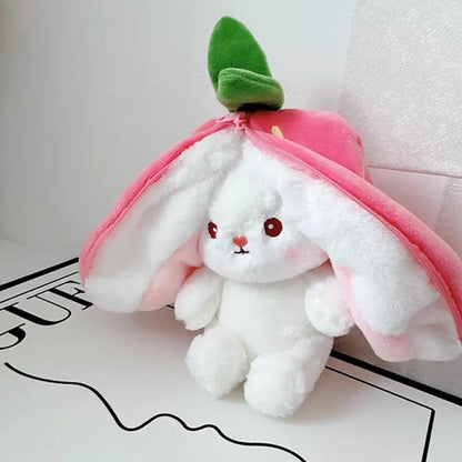 Pluche Konijn Knuffel Aardbei of Wortel 25 cm