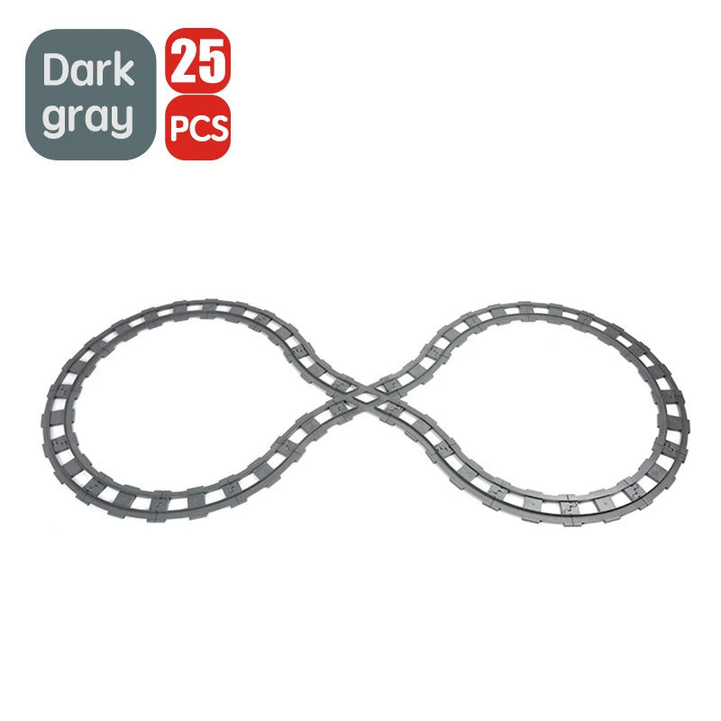 Treinrails set voor grote bouwstenen – Compatibel met Duplo®