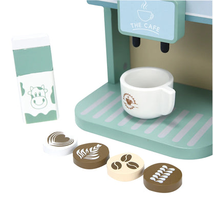 Houten Speelgoed Koffiezetapparaat Set met Koekjes