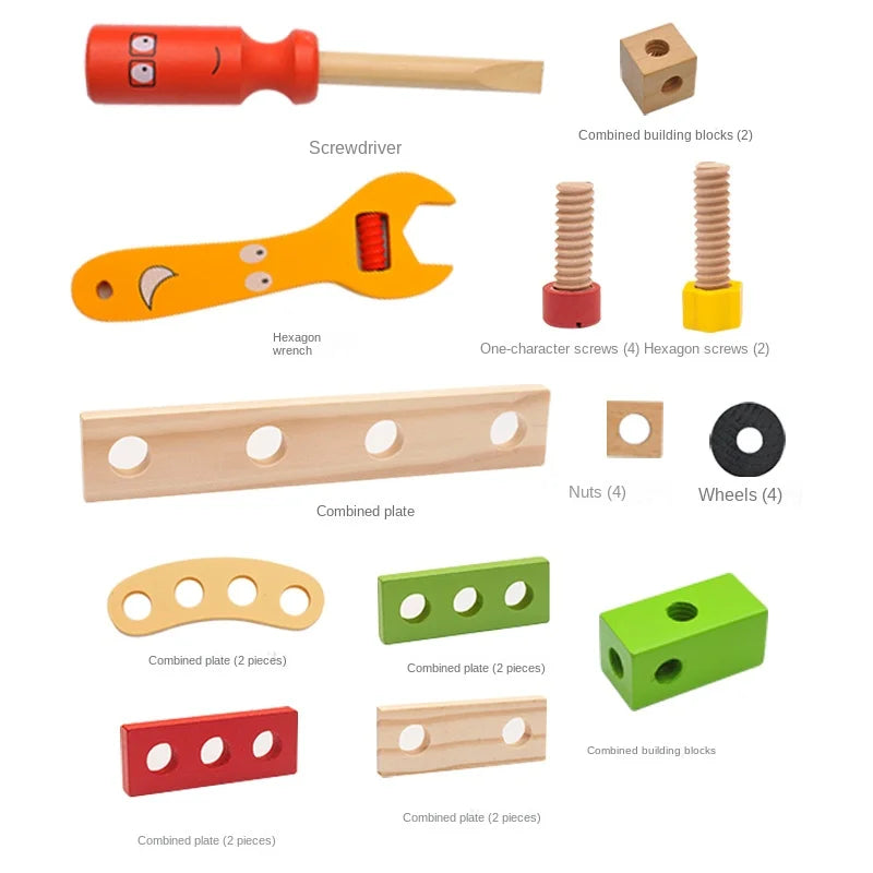 Houten Gereedschap Speelset voor Kinderen (3-6 jaar)