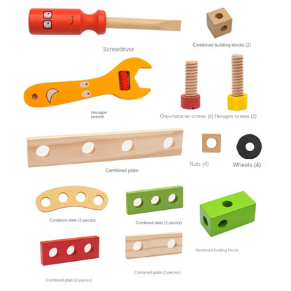 Houten Gereedschap Speelset voor Kinderen (3-6 jaar)