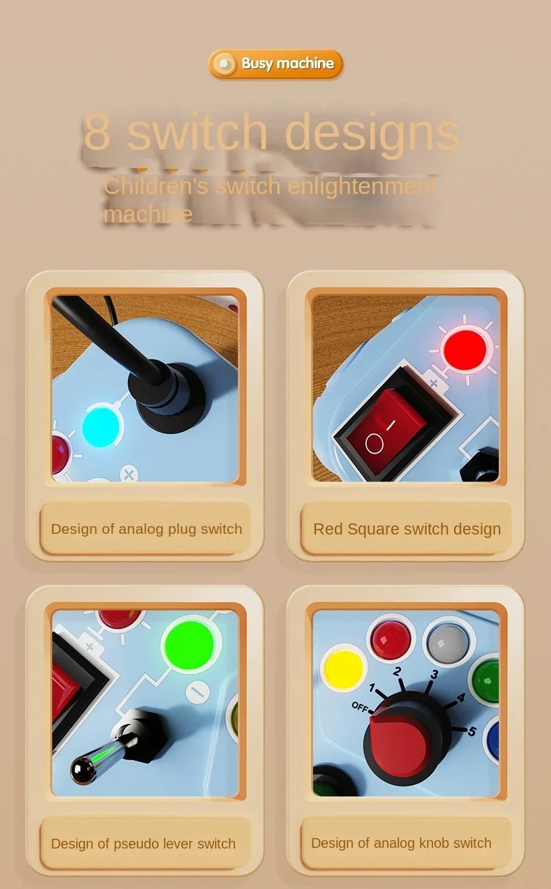 Sensorisch Activiteitenbord voor Kinderen met Licht en Geluid