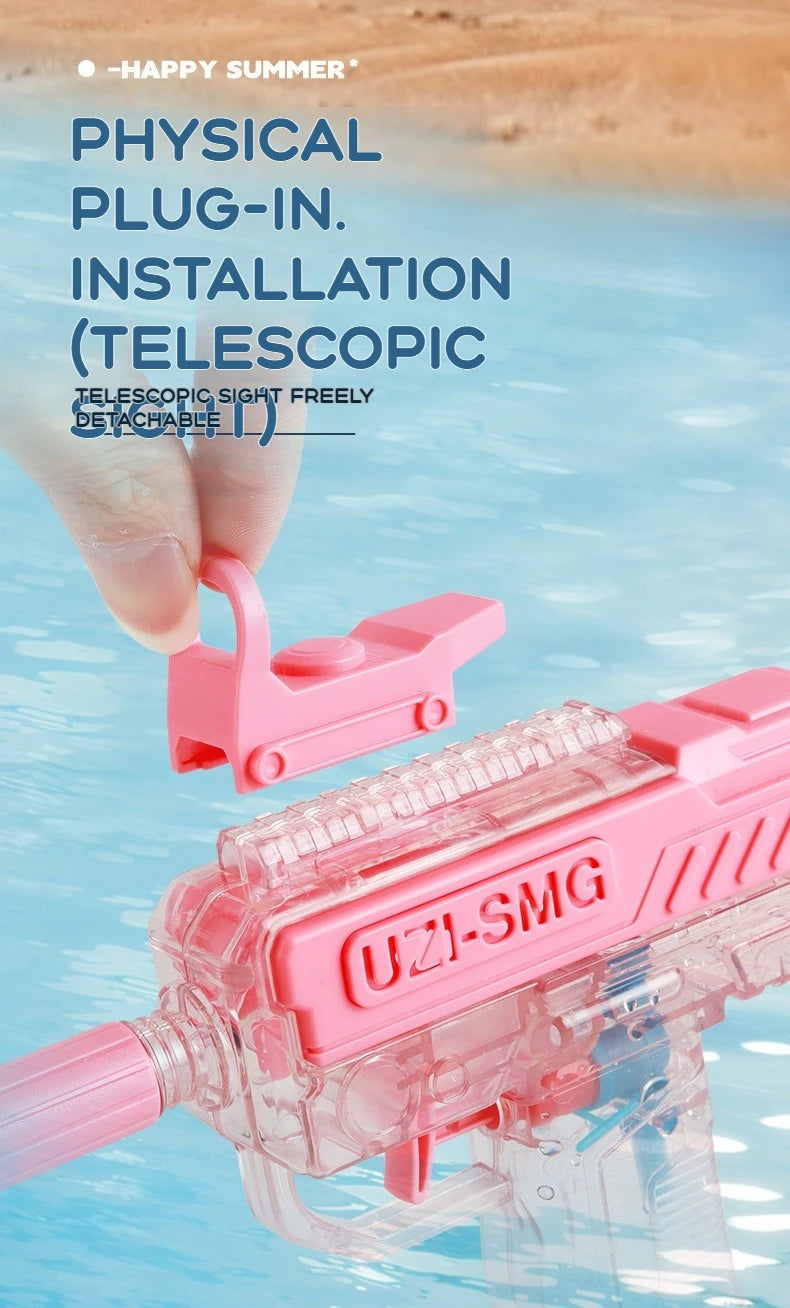 UZI Waterpistool Niet-Elektrisch | Handmatig Hoge Druk Waterpistool voor Kinderen en Volwassenen