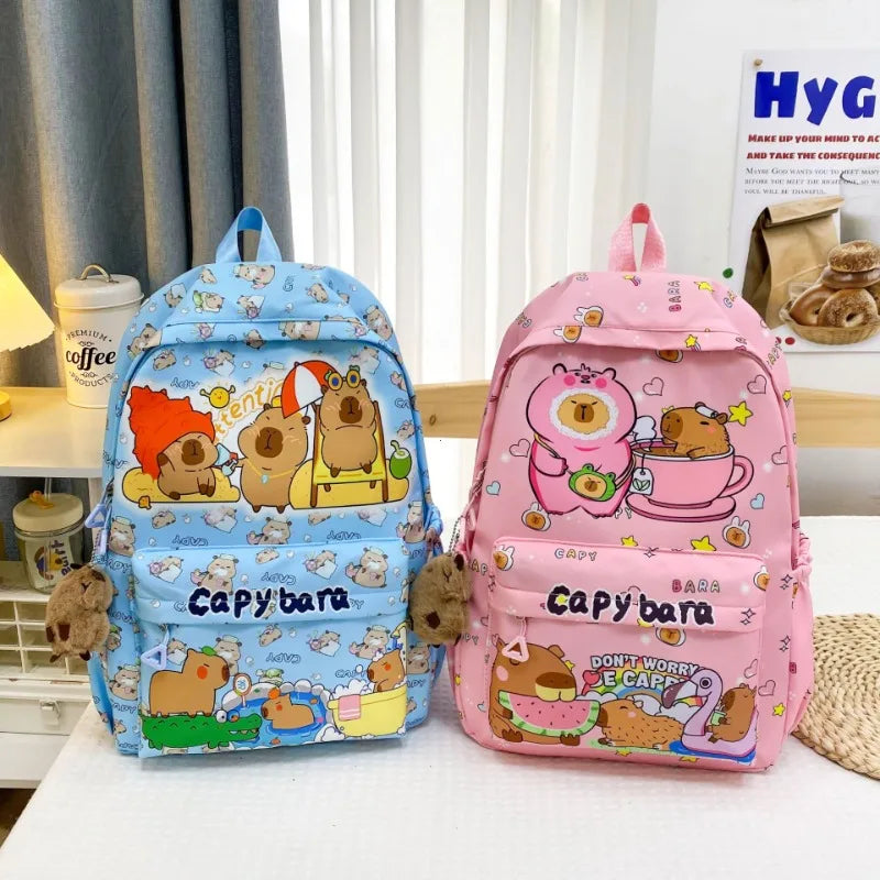 Ruime Capybara Rugzak van Nylon – Ideaal als Schooltas
