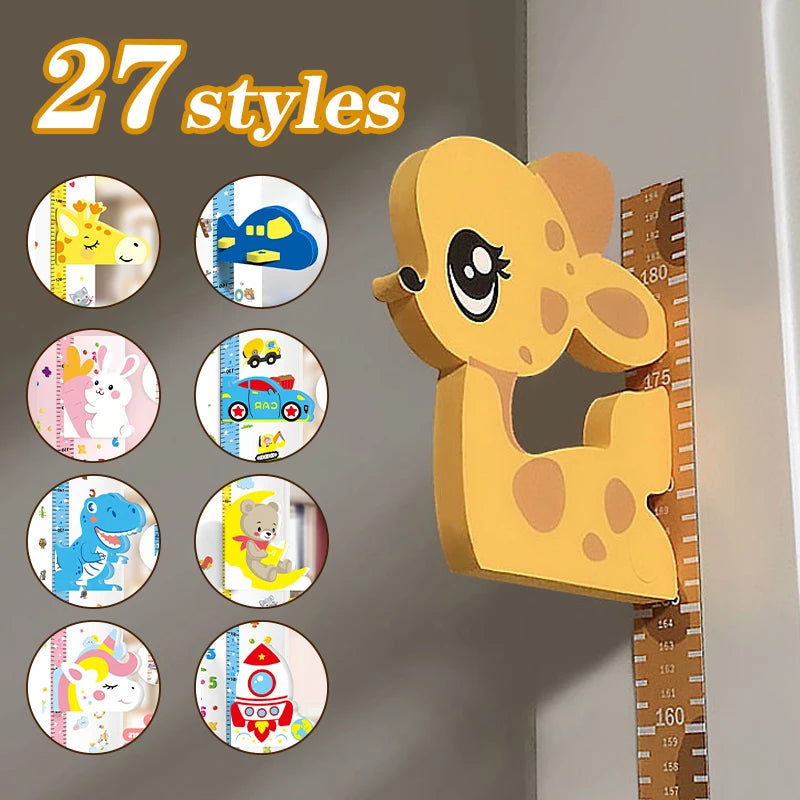 Zelfklevende 3D Meetlat Wandsticker voor Kinderen