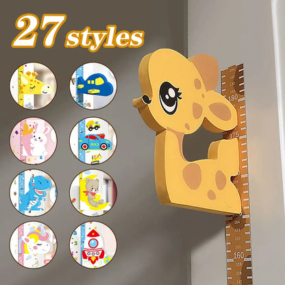Zelfklevende 3D Meetlat Wandsticker voor Kinderen