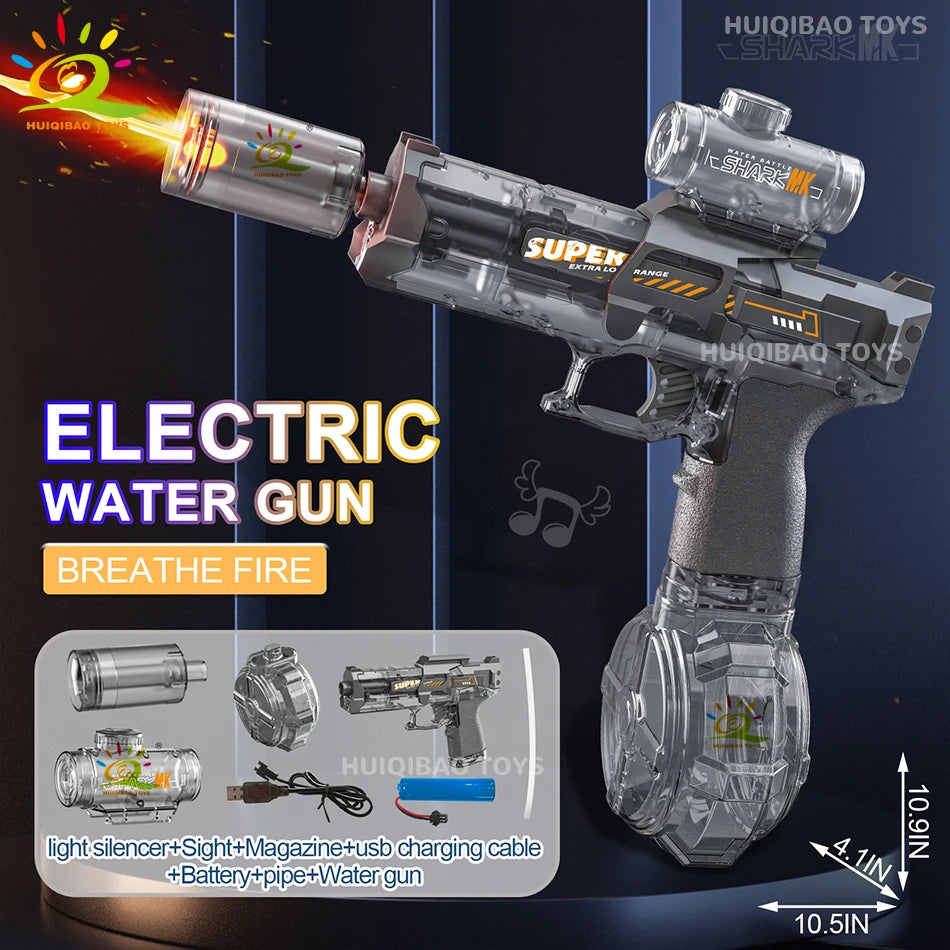 Elektrisch Volautomatisch Waterpistool met Vlamsimulatie Licht