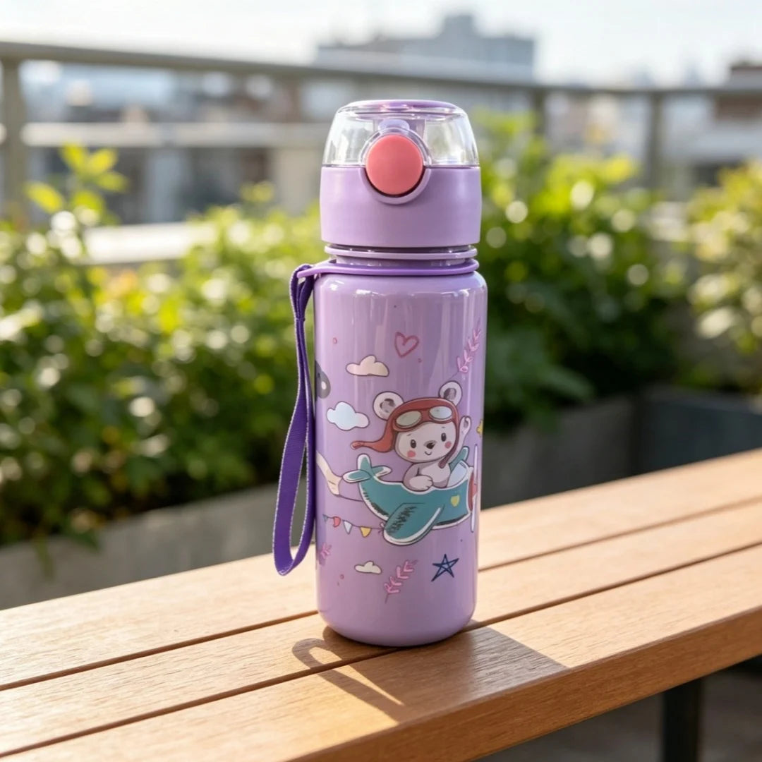 Dinosaurus Waterfles met Rietje voor Kinderen - Lekvrij 500 ml