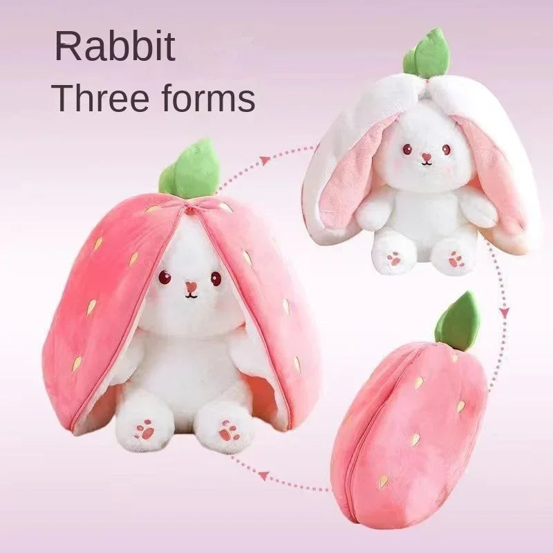 Pluche Konijn Knuffel Aardbei of Wortel 25 cm