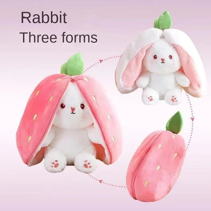 Pluche Konijn Knuffel Aardbei of Wortel 25 cm