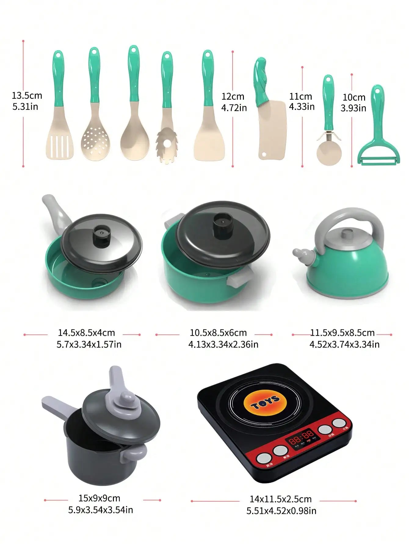Speelkeuken Accessoires Set met Potten en Pannen voor Kinderen