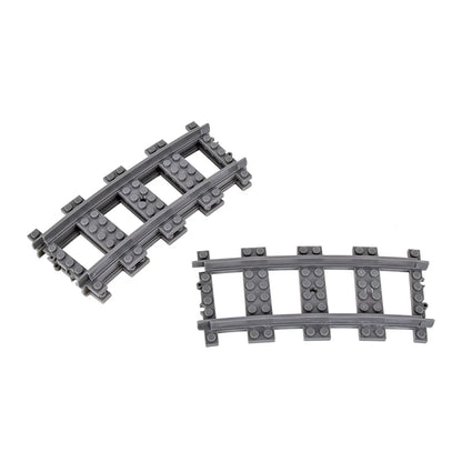 Bouwblokken Treinrails Set | Wissels, Kruisingen en Gebogen Sporen | Compatibel met Lego