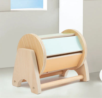 Montessori 4-in-1 Speelset: Objectpermanentie, Muntdrop, Worteloogst & Vormensorteerder