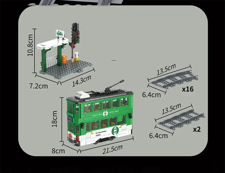 Bouwstenen Set Metro Trein | Compatibel met Lego