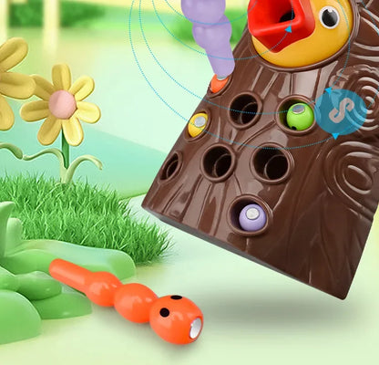 Speelgoed Specht met Magnetische Insecten | Educatief Vangspel voor Kinderen