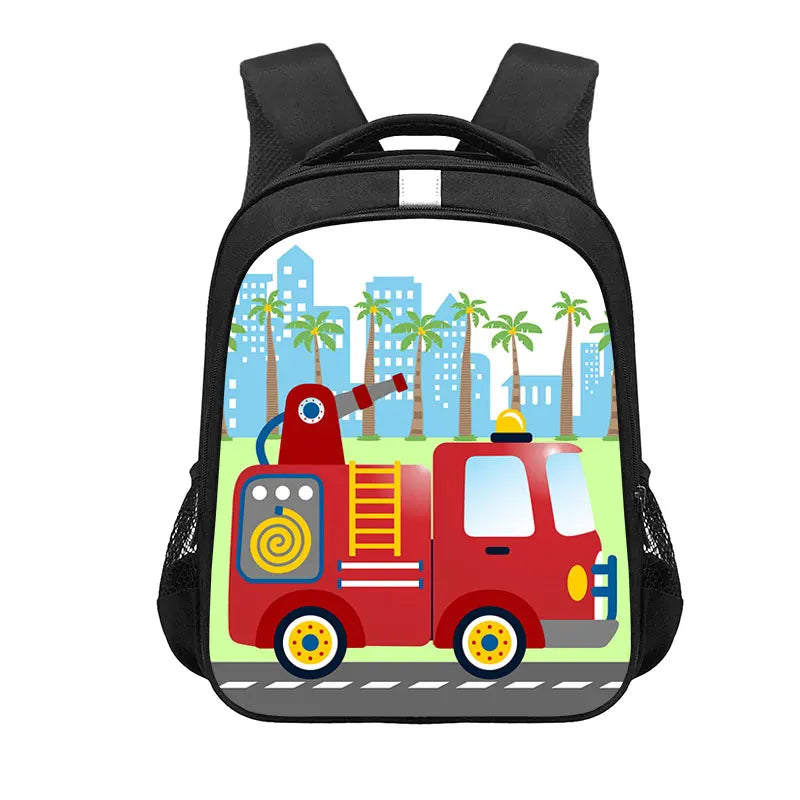 Brandweerwagen Rugzak voor Kinderen en Peuters - Jongens Schooltas