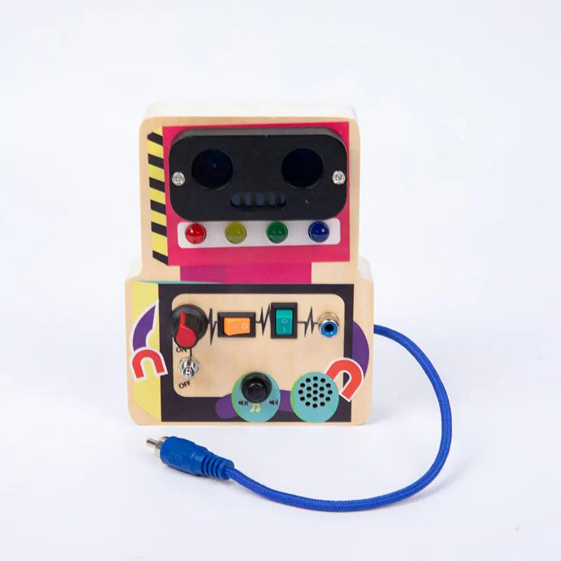 Houten Speelbord met LED Lichtschakelaars voor Kinderen 3-6 Jaar