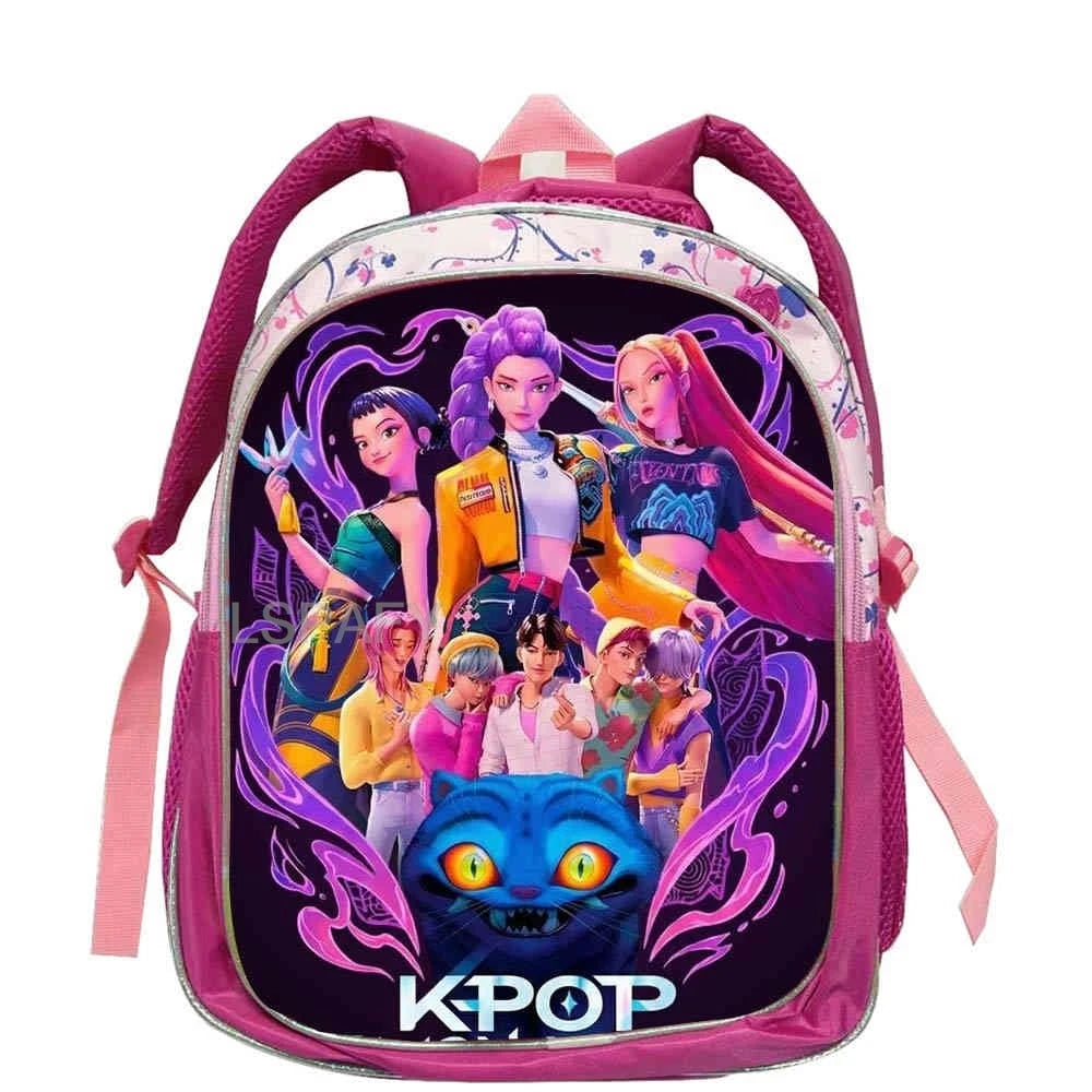 Zachte Roze Cartoon Rugzak 12 inch voor Kinderen