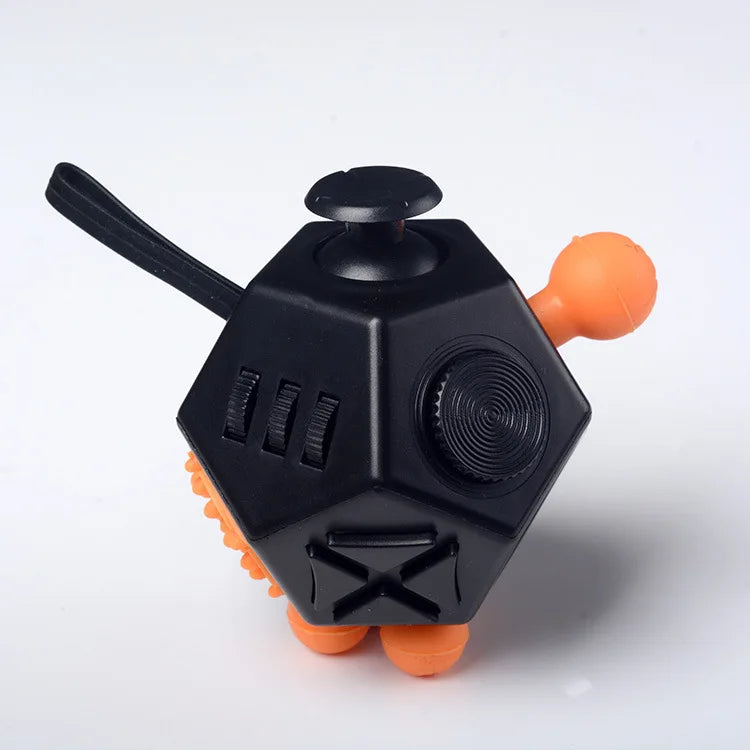 Fidget Cube met 12 Kanten voor Concentratie en Stressvermindering