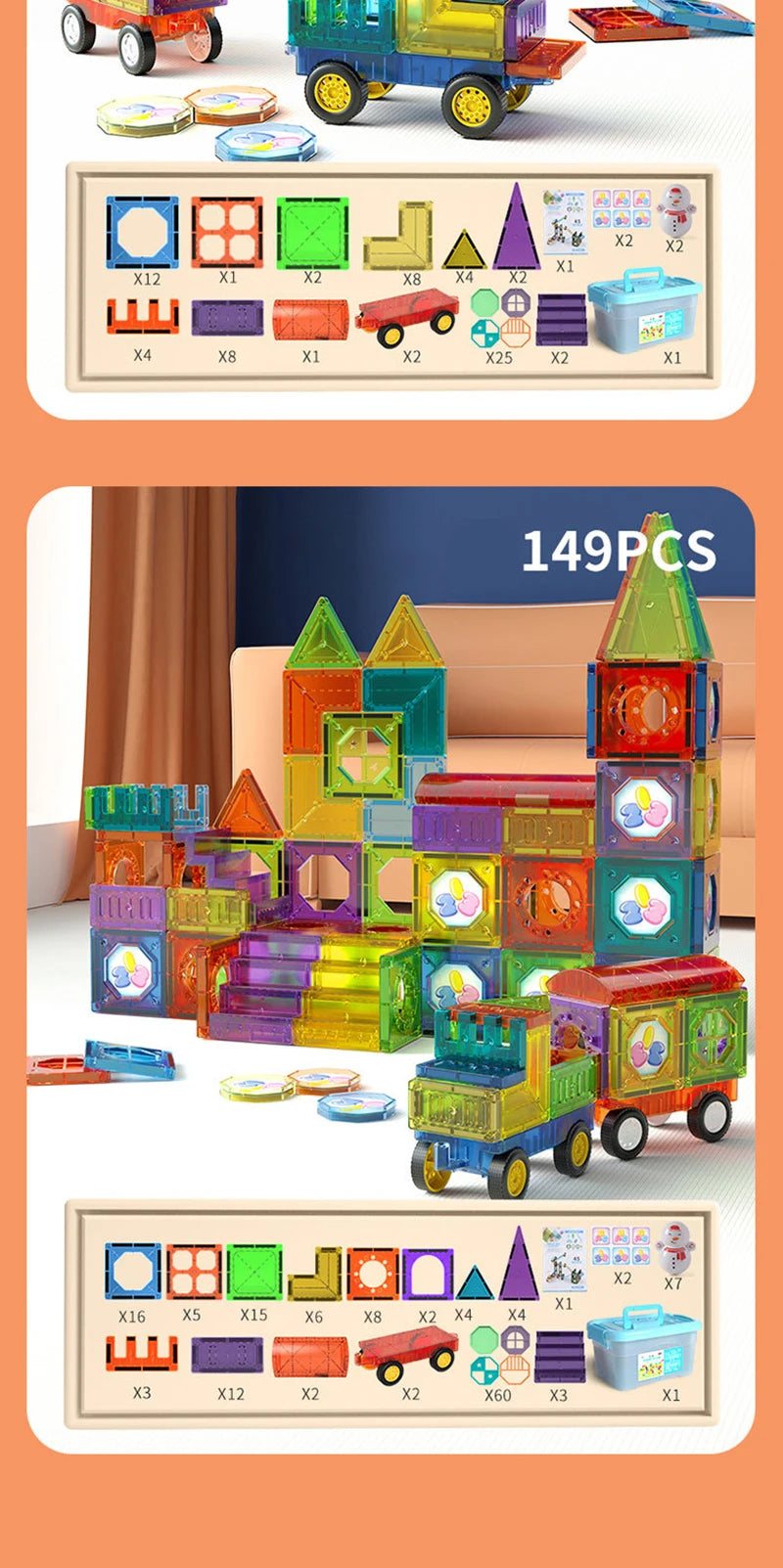 Magnetische Bouwtegels voor Kinderen