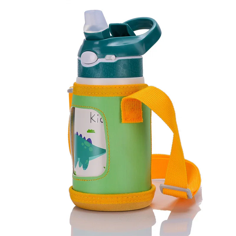 Kinder Thermosfles RVS 400ml met Tuitrietje en Handgreep