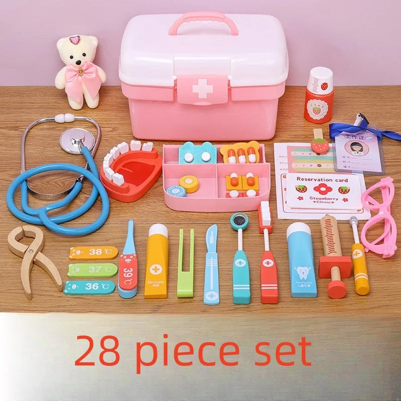 Houten Doktersset Speelgoed voor Kinderen met Accessoires