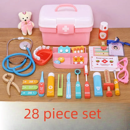 Houten Doktersset Speelgoed voor Kinderen met Accessoires