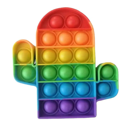 Regenboog Dinosaurus Pop-It Fidget Speeltje voor Stressvermindering