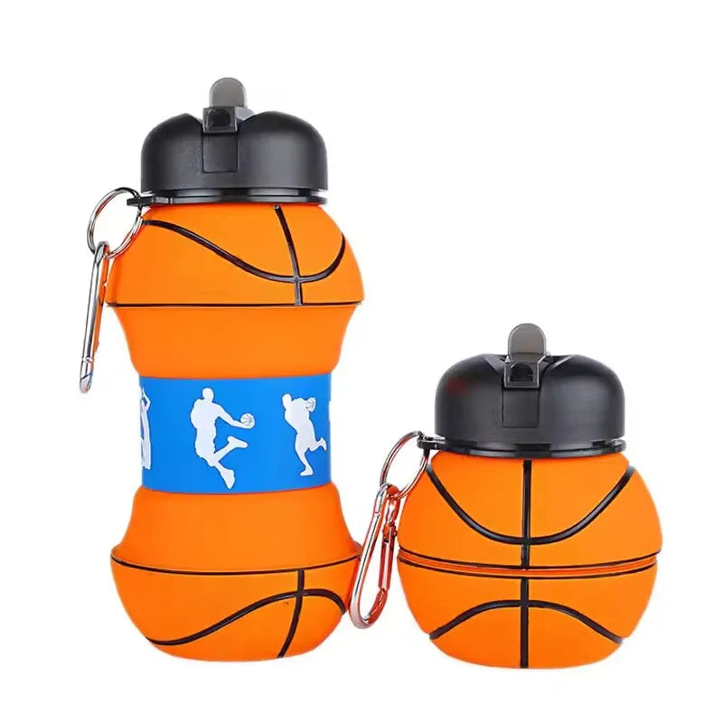 Opvouwbare Voetbal/Basketbal Siliconen Waterfles voor Kinderen