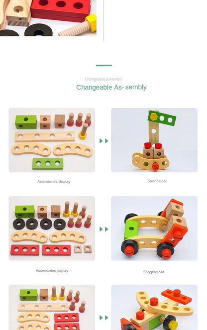 Houten Gereedschap Speelset voor Kinderen (3-6 jaar)