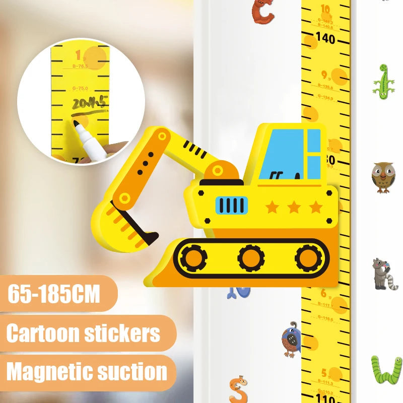 Zelfklevende 3D Meetlat Wandsticker voor Kinderen