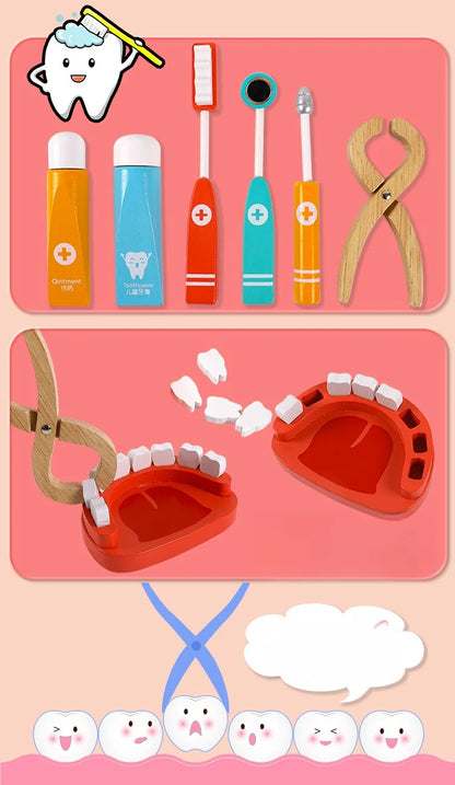 Houten Doktersset Speelgoed voor Kinderen met Accessoires
