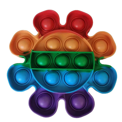 Regenboog Dinosaurus Pop-It Fidget Speeltje voor Stressvermindering