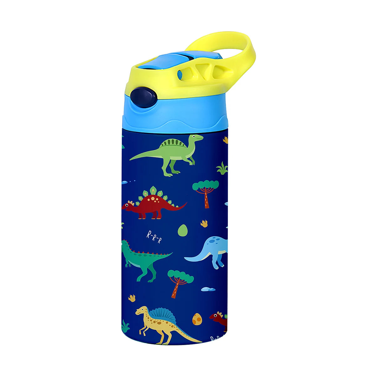 Geïsoleerde Kinder Drinkfles met Rietje en Dierenprint 350 ml