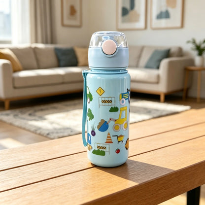 Dinosaurus Waterfles met Rietje voor Kinderen - Lekvrij 500 ml